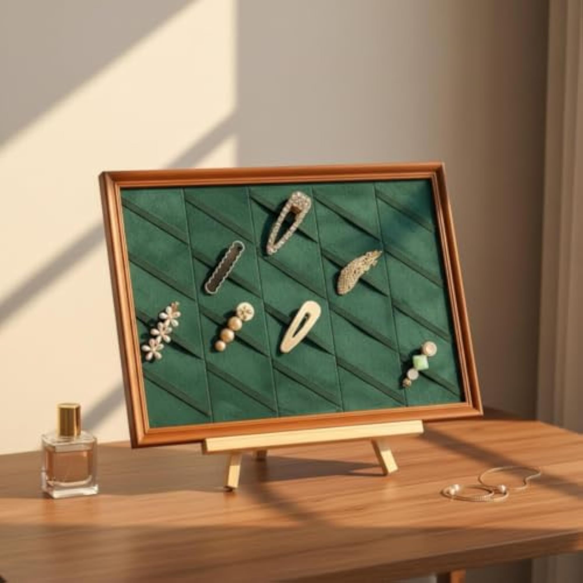 Tabletop Hair Accessory Organizer with Cloth Cover